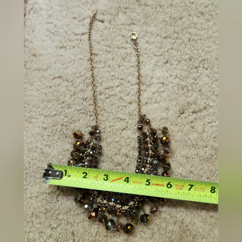 Aurora Borealis Multicolor Crystal Beaded Statement Necklace - Picture 16 of 17